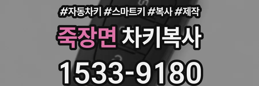 죽장면 차키복사