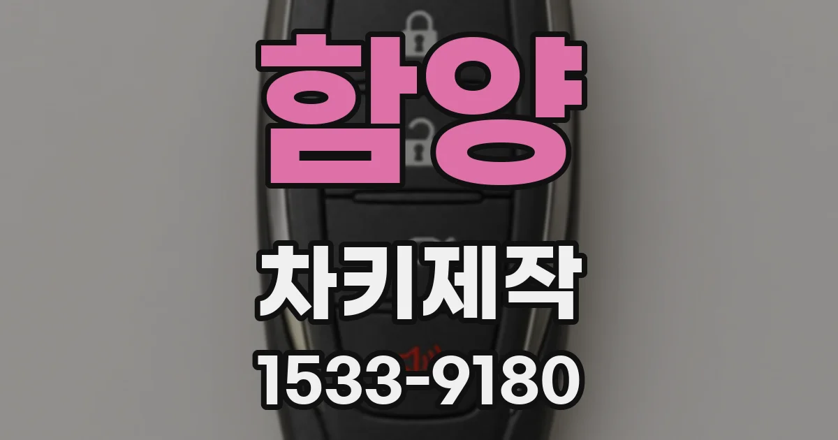 함양 차키제작