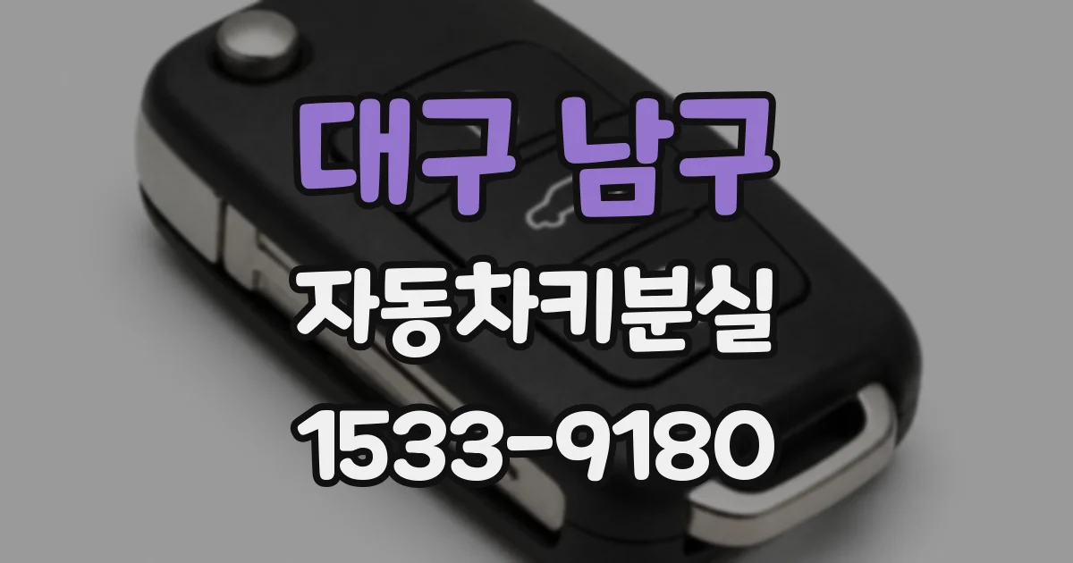 대구 남구 자동차키분실