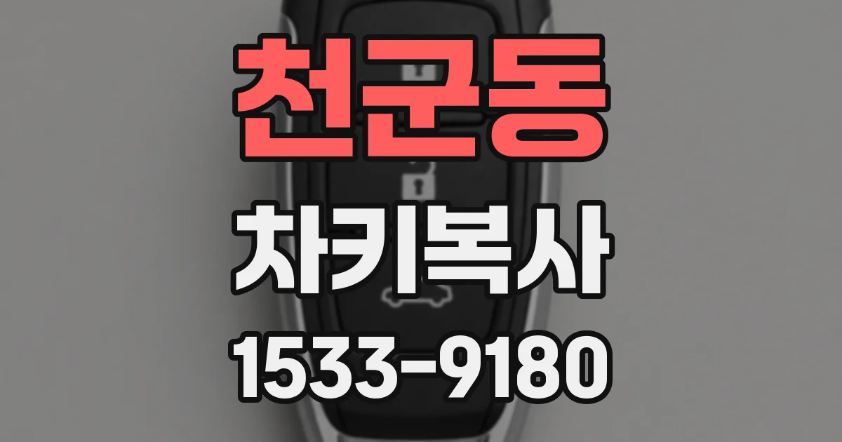 천군동 차키복사
