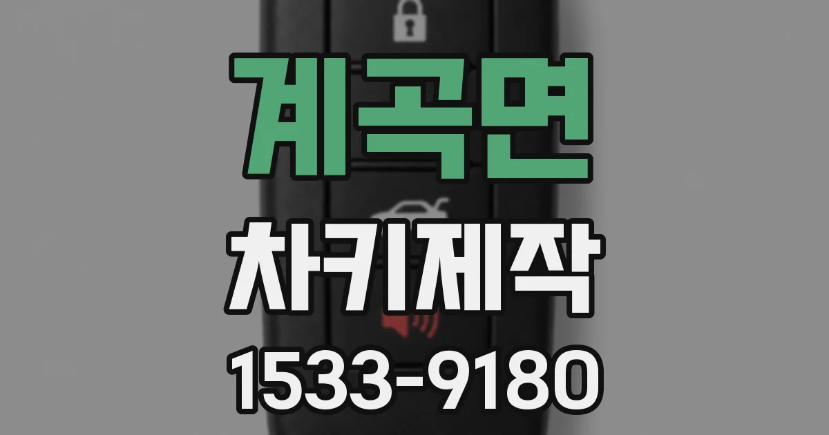 계곡면 차키제작