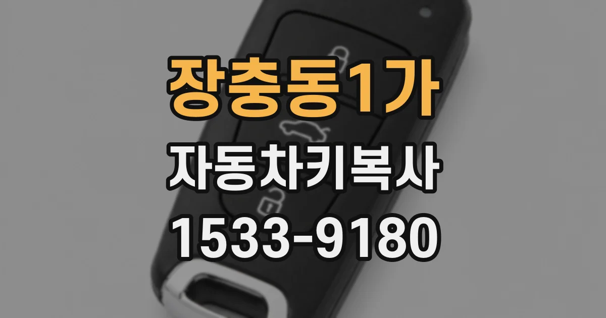 장충동1가 자동차키복사