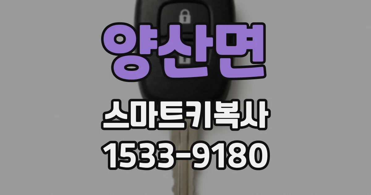 양산면 스마트키복사