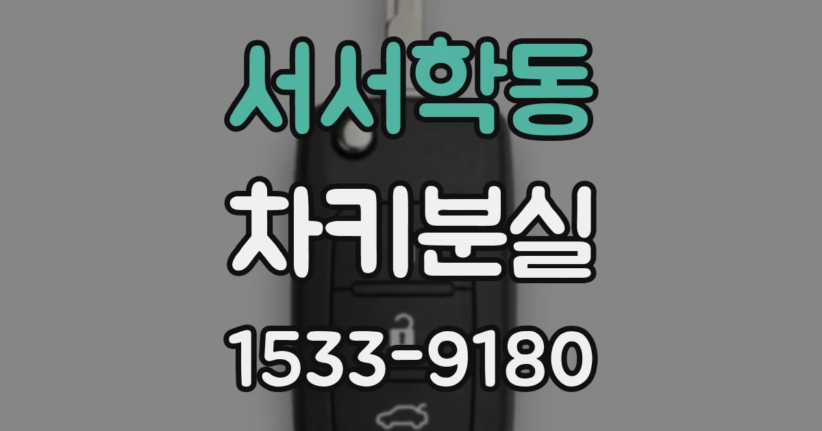 서서학동 차키분실