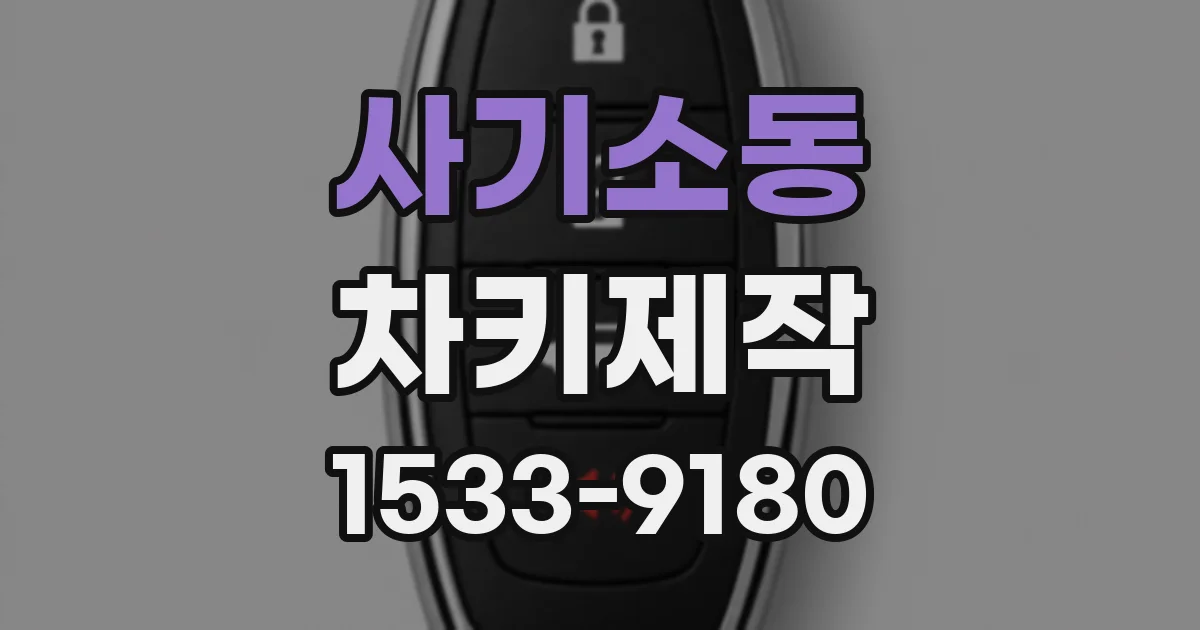 사기소동 차키제작