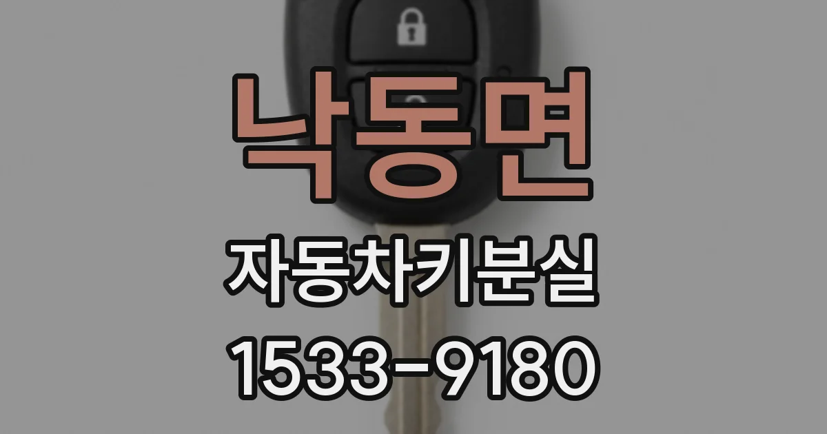 낙동면 자동차키분실
