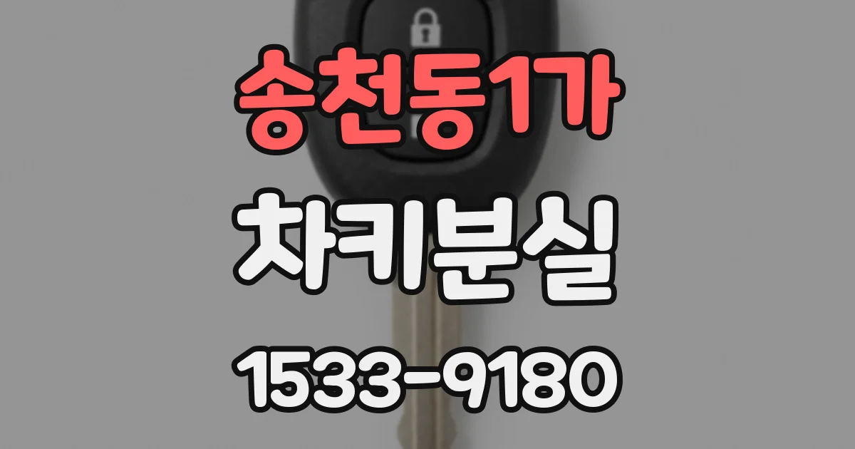 송천동1가 차키분실