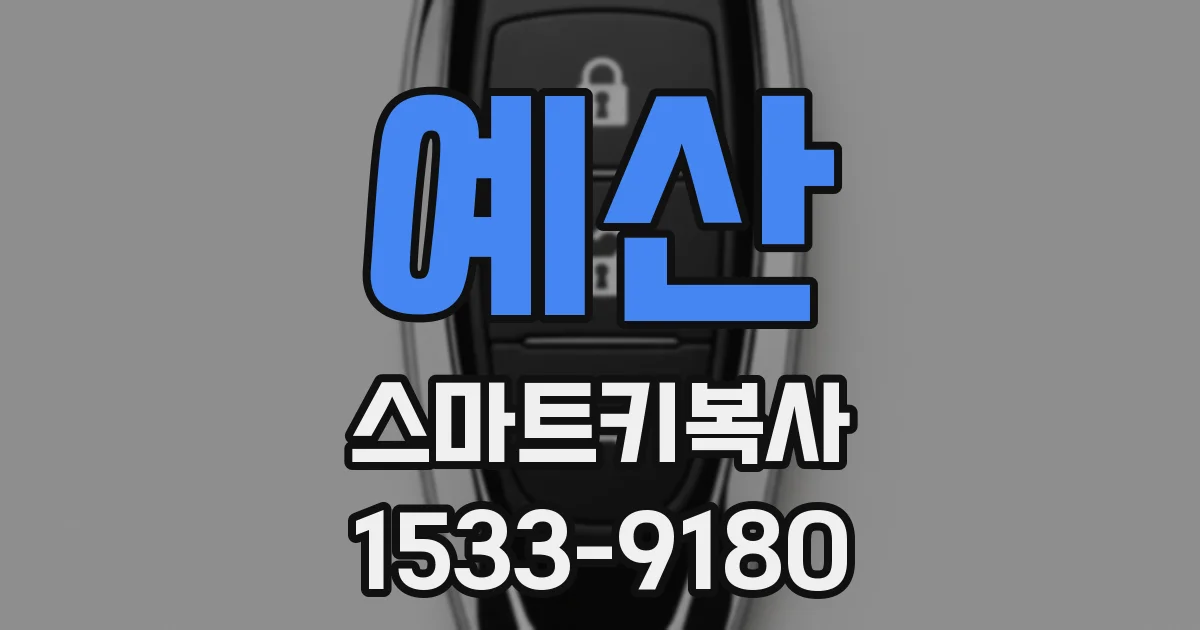 예산 스마트키복사