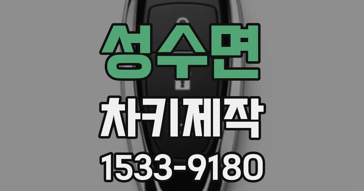 성수면 차키제작