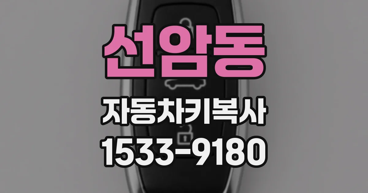 선암동 자동차키복사
