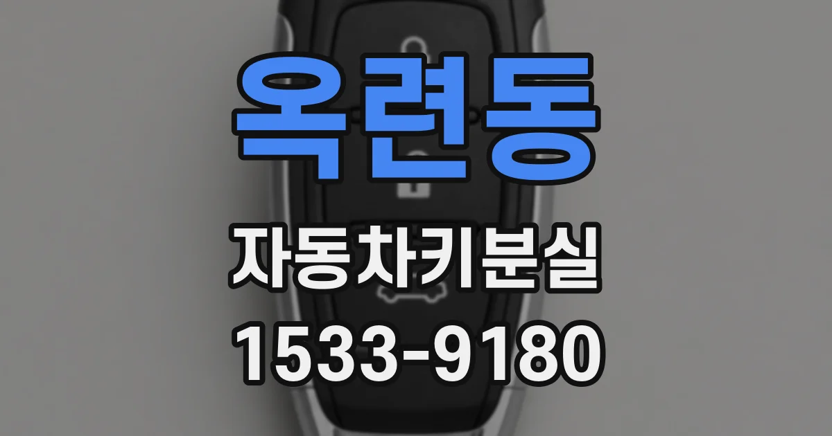 옥련동 자동차키분실