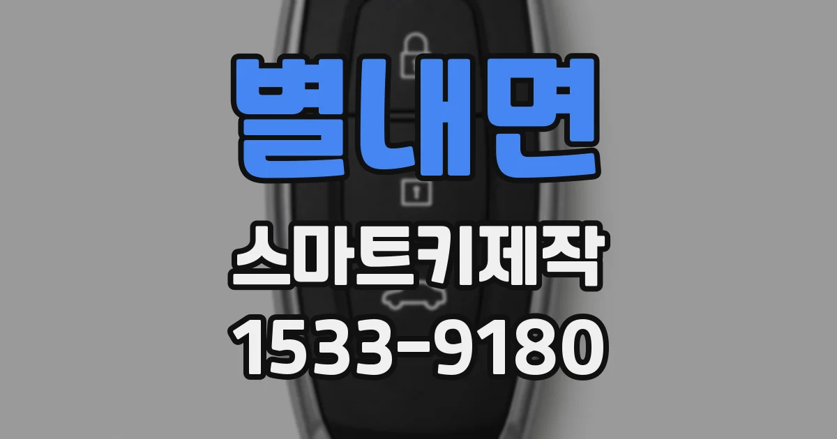별내면 스마트키제작