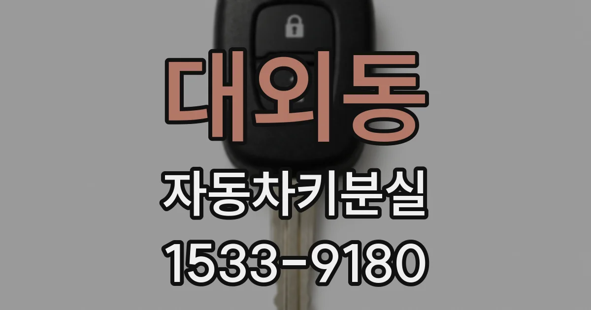 대외동 자동차키분실