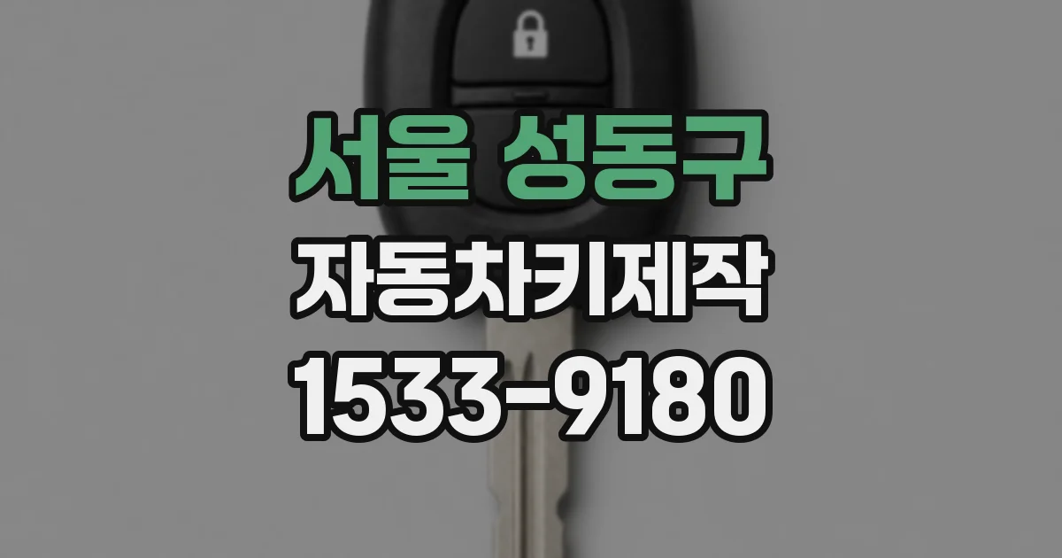 서울 성동구 자동차키제작