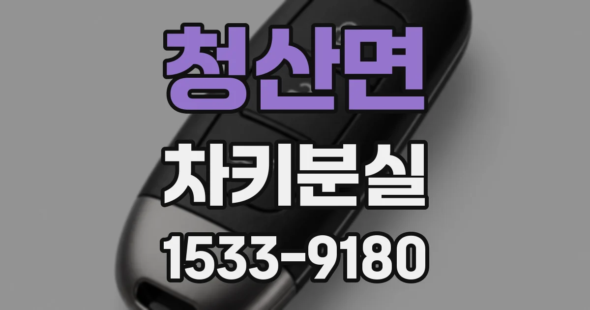 청산면 차키분실