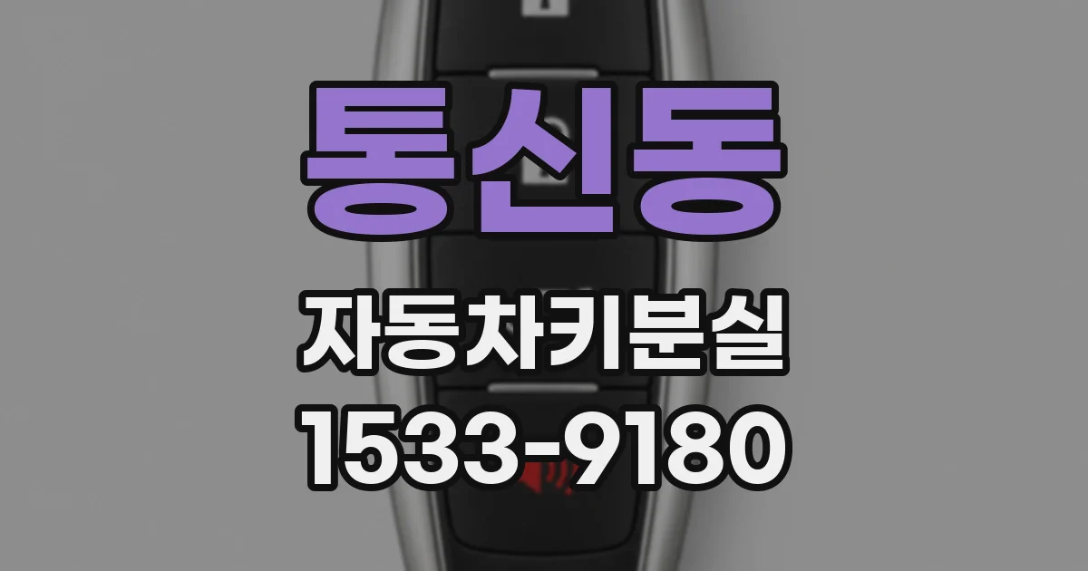 통신동 자동차키분실