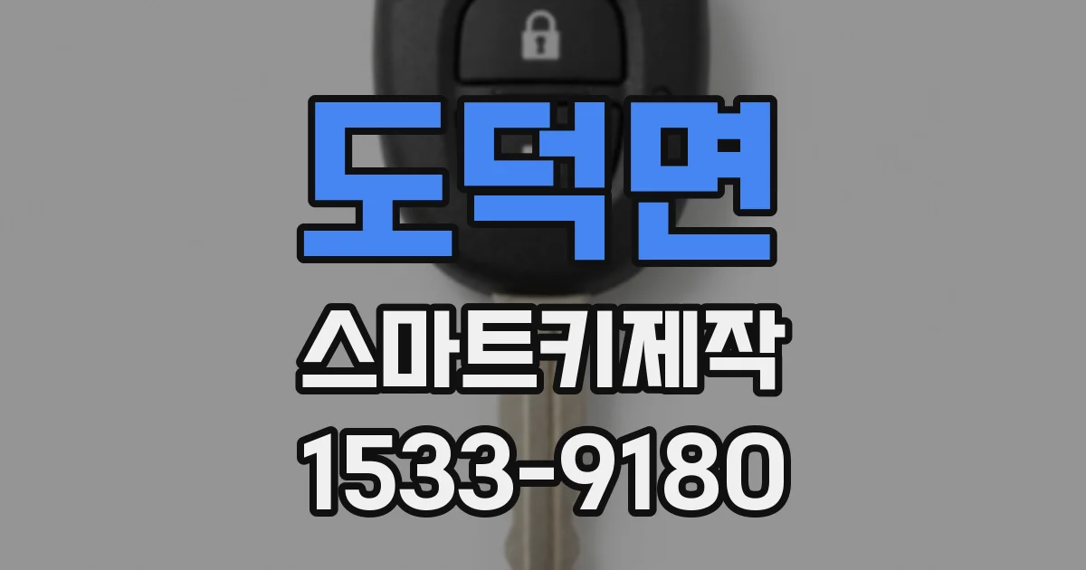 도덕면 스마트키제작