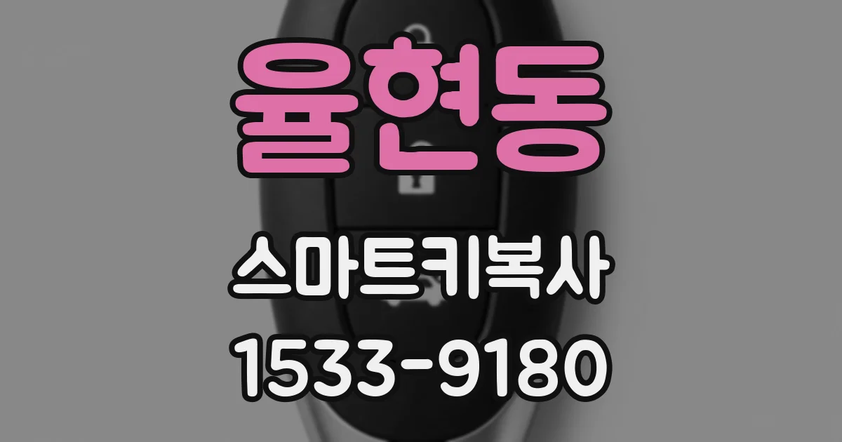 율현동 스마트키복사