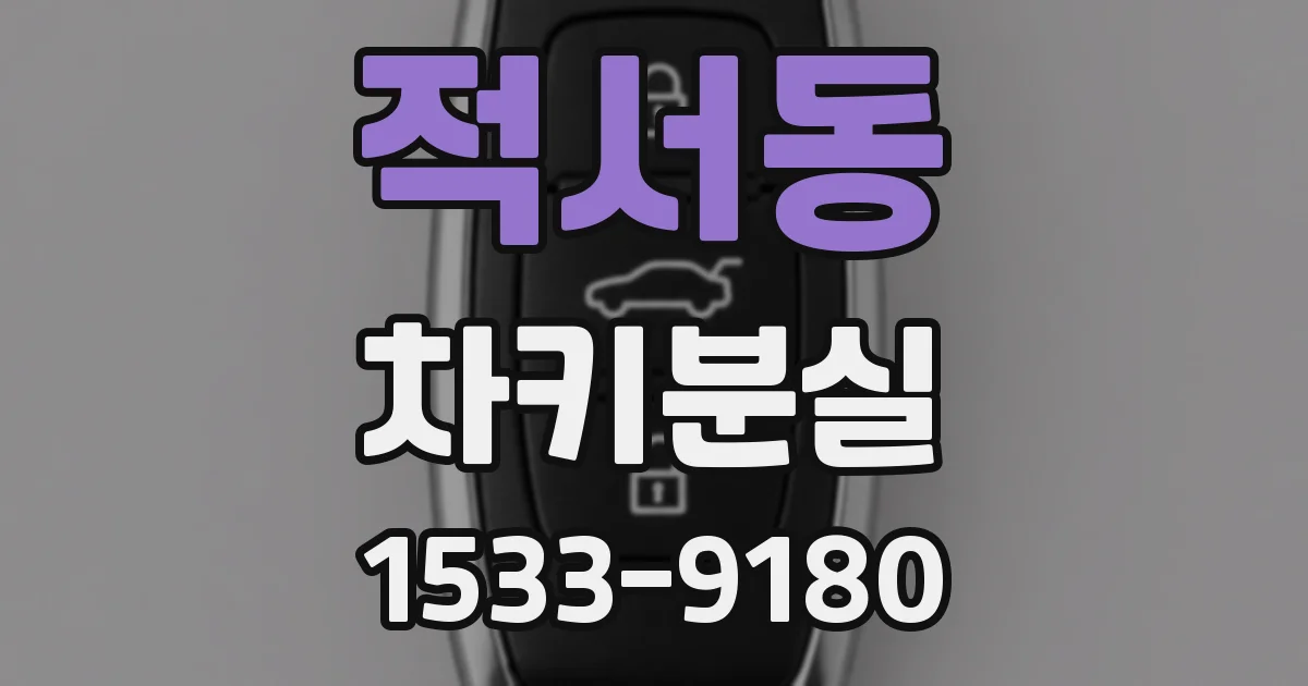 적서동 차키분실