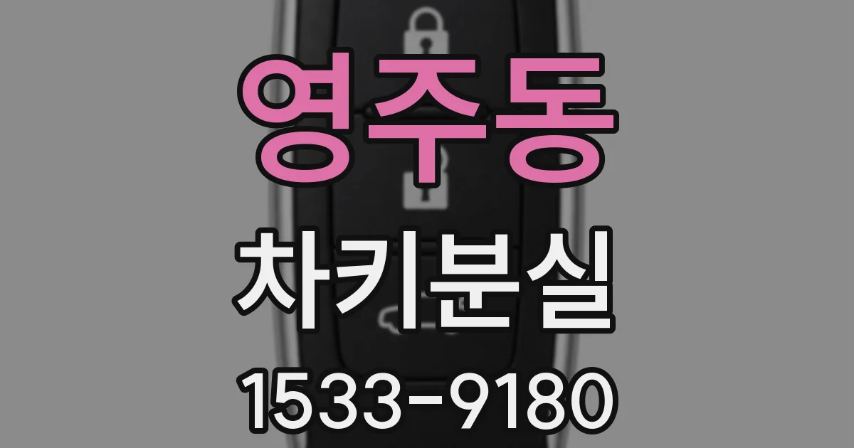 영주동 차키분실