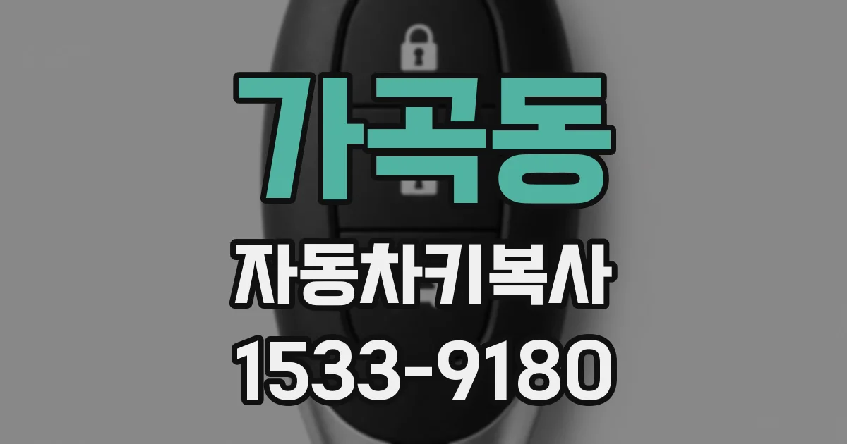 가곡동 자동차키복사