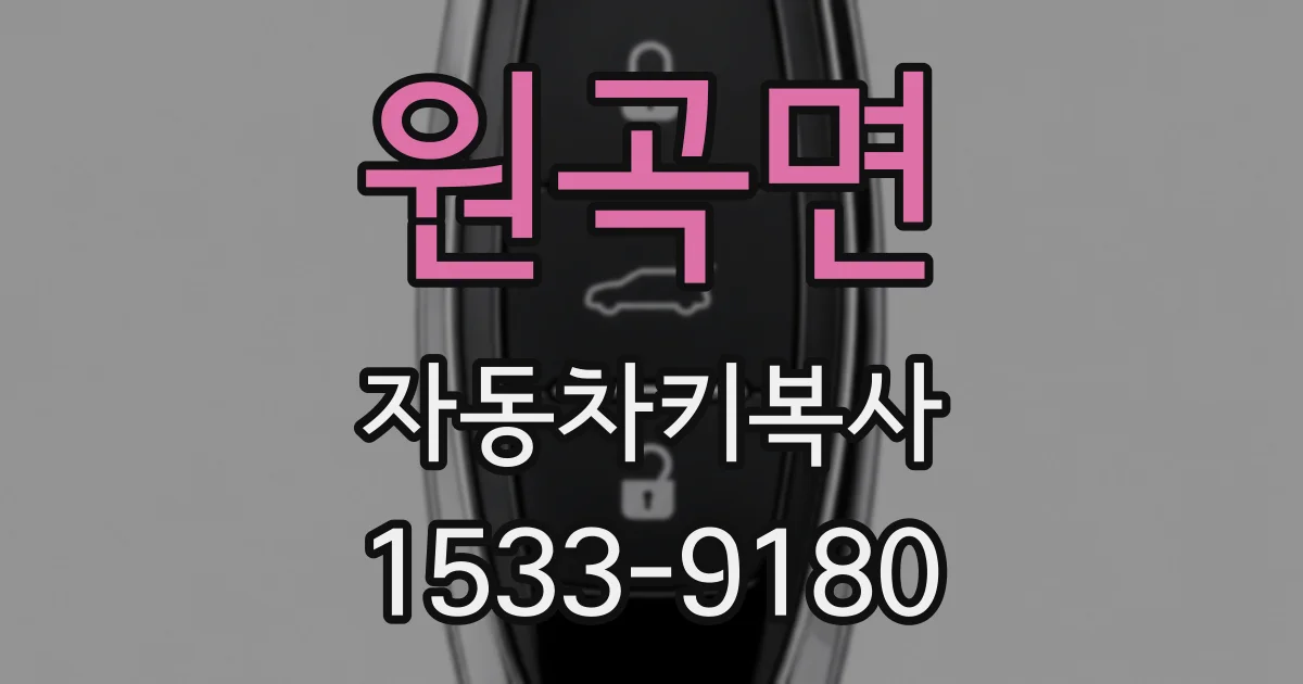 원곡면 자동차키복사