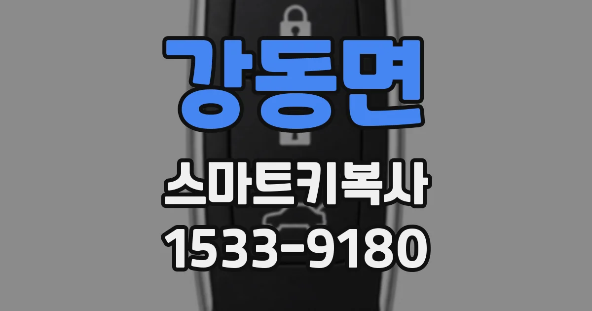 강동면 스마트키복사