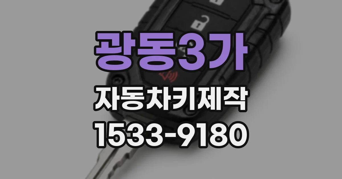 광동3가 자동차키제작