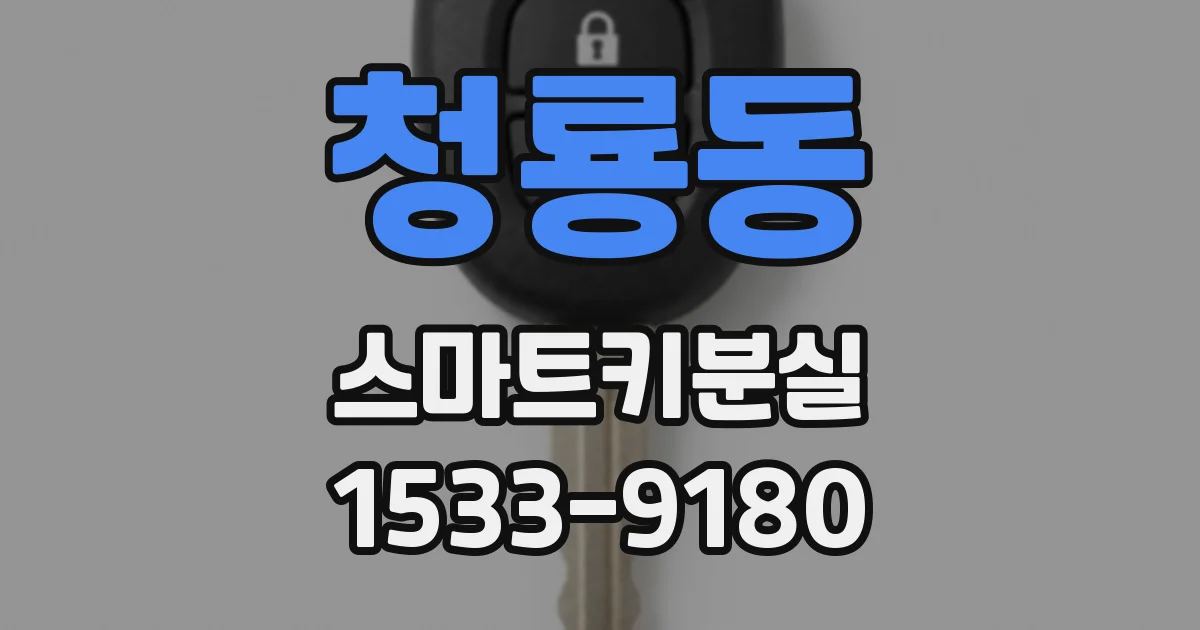청룡동 스마트키분실