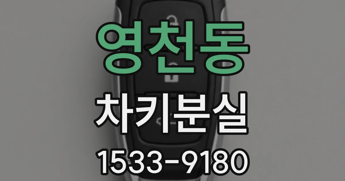 영천동 차키분실