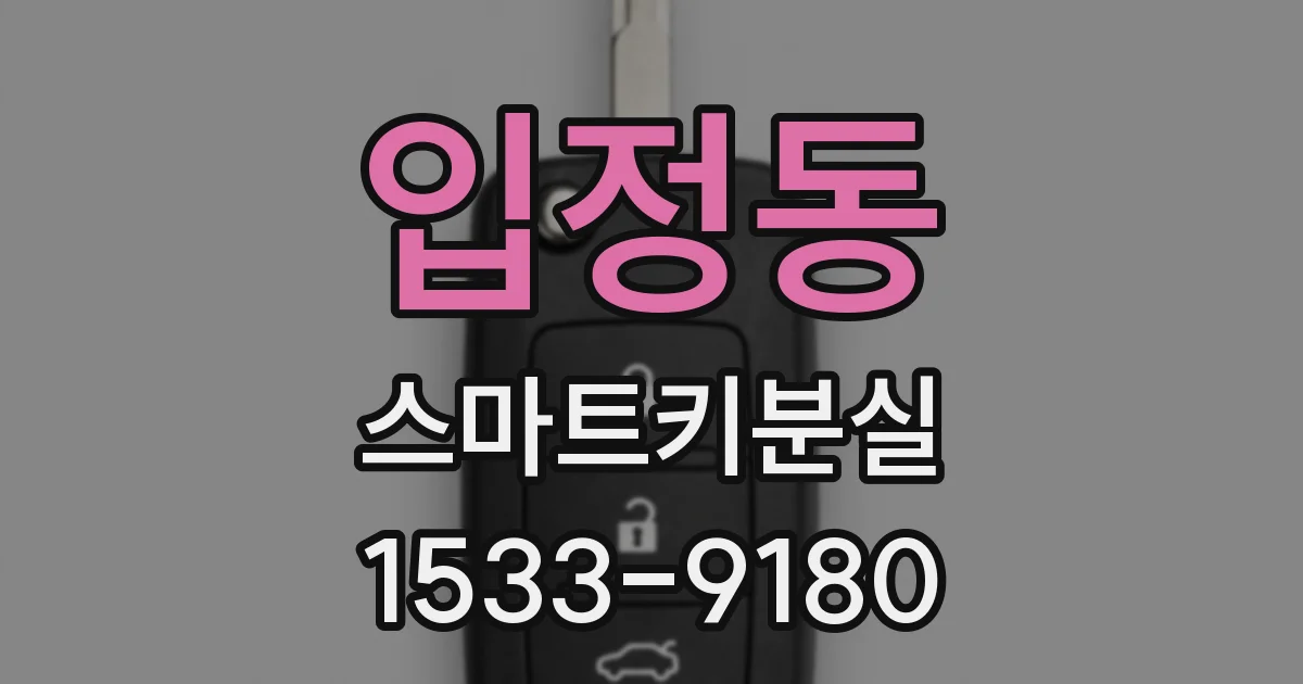 입정동 스마트키분실