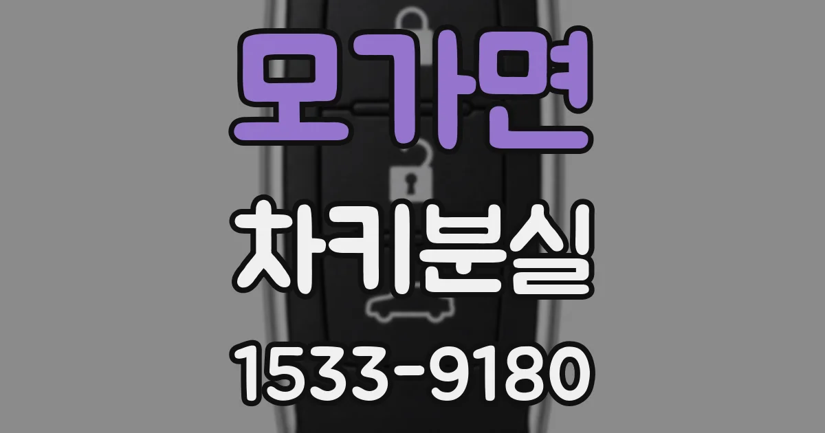 모가면 차키분실