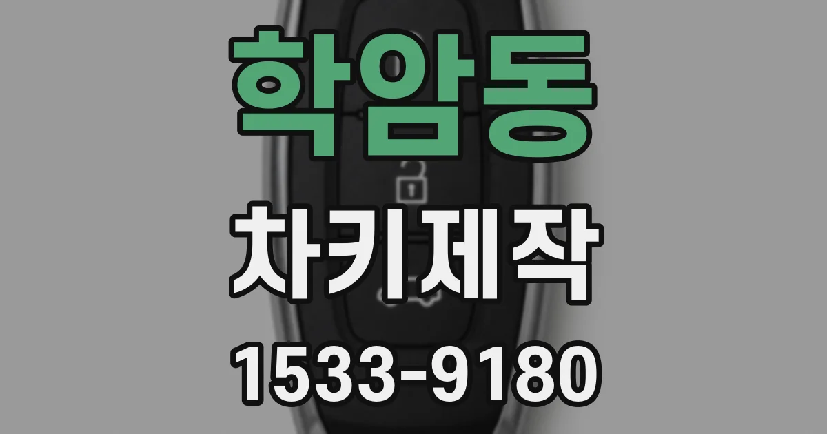 학암동 차키제작