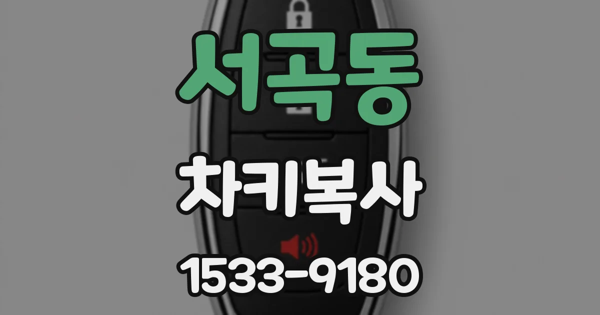 서곡동 차키복사
