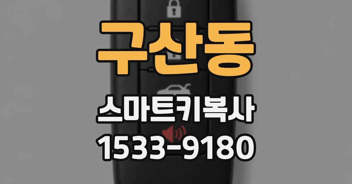 구산동 스마트키복사