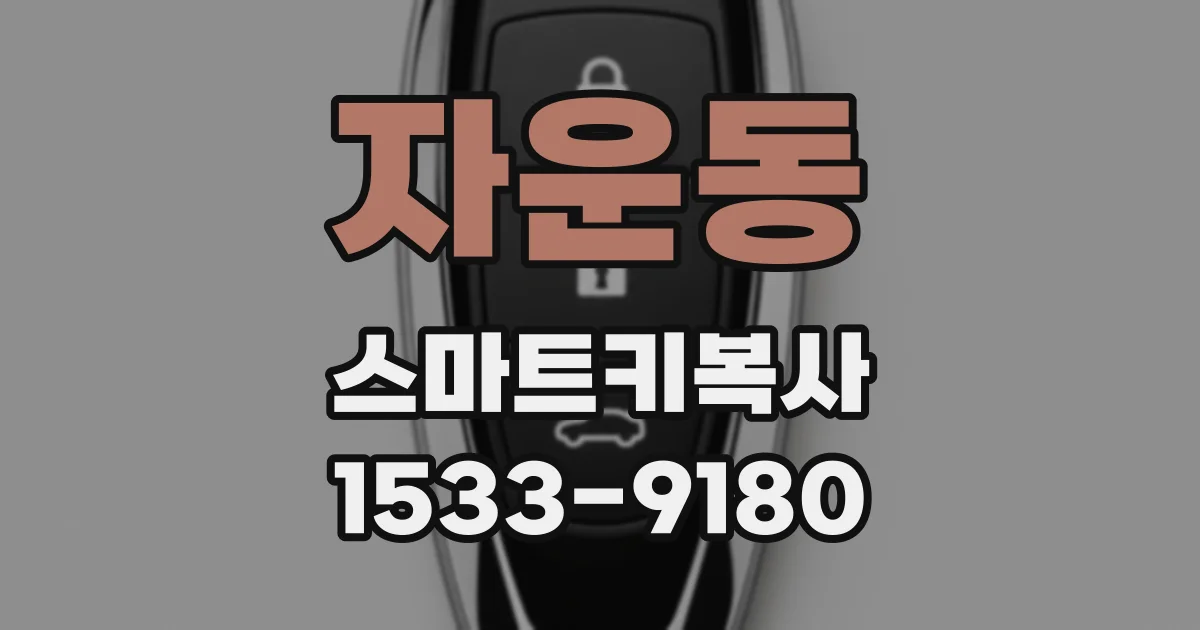 자운동 스마트키복사