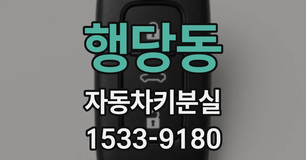행당동 자동차키분실