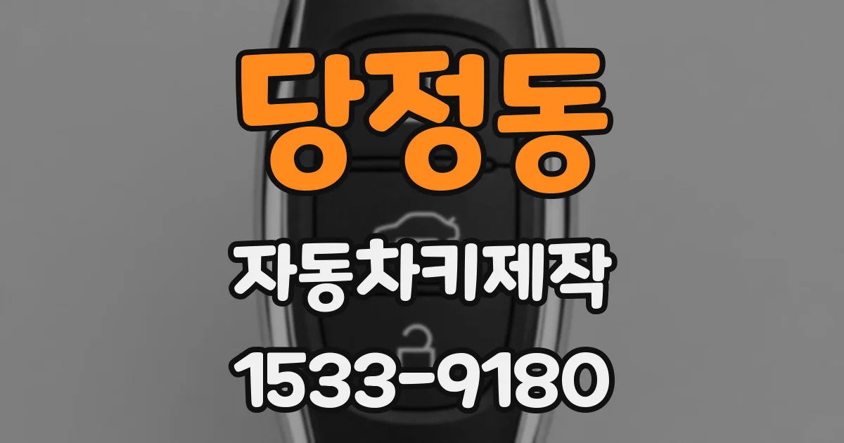 당정동 자동차키제작