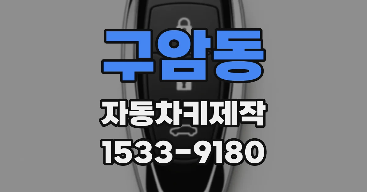 구암동 자동차키제작