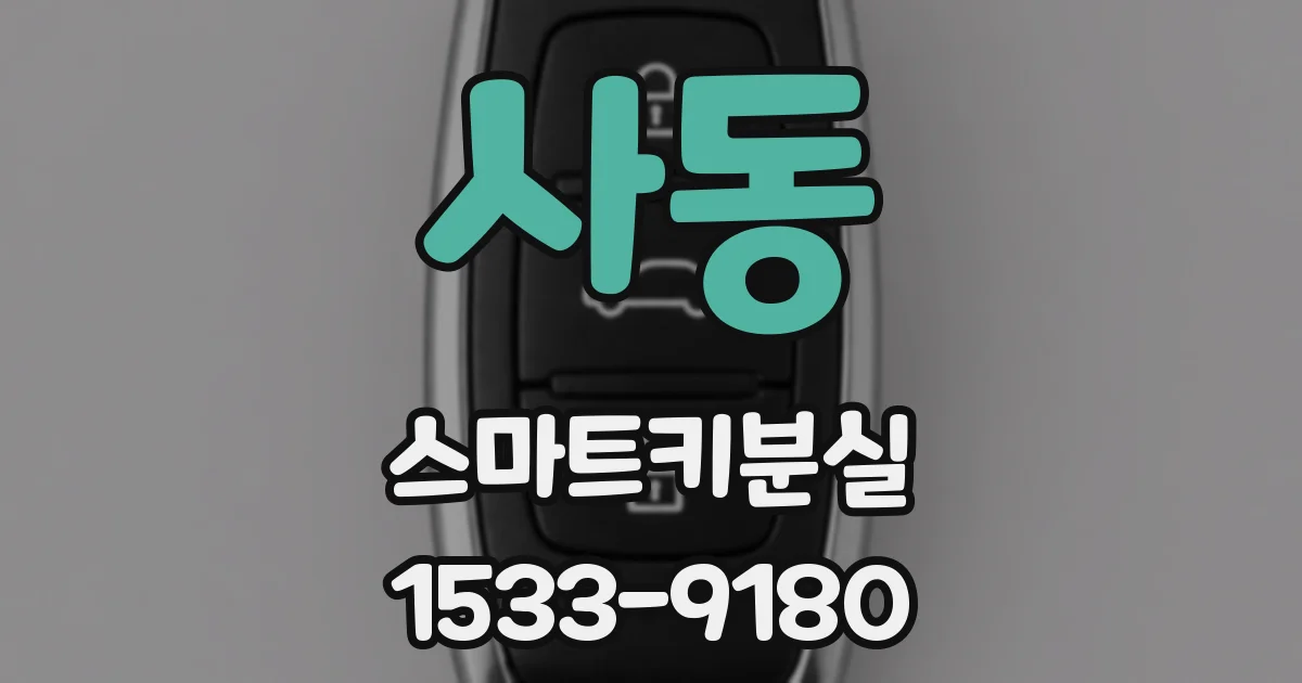 사동 스마트키분실