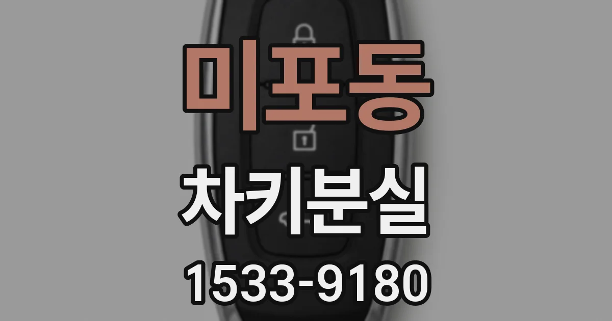 미포동 차키분실
