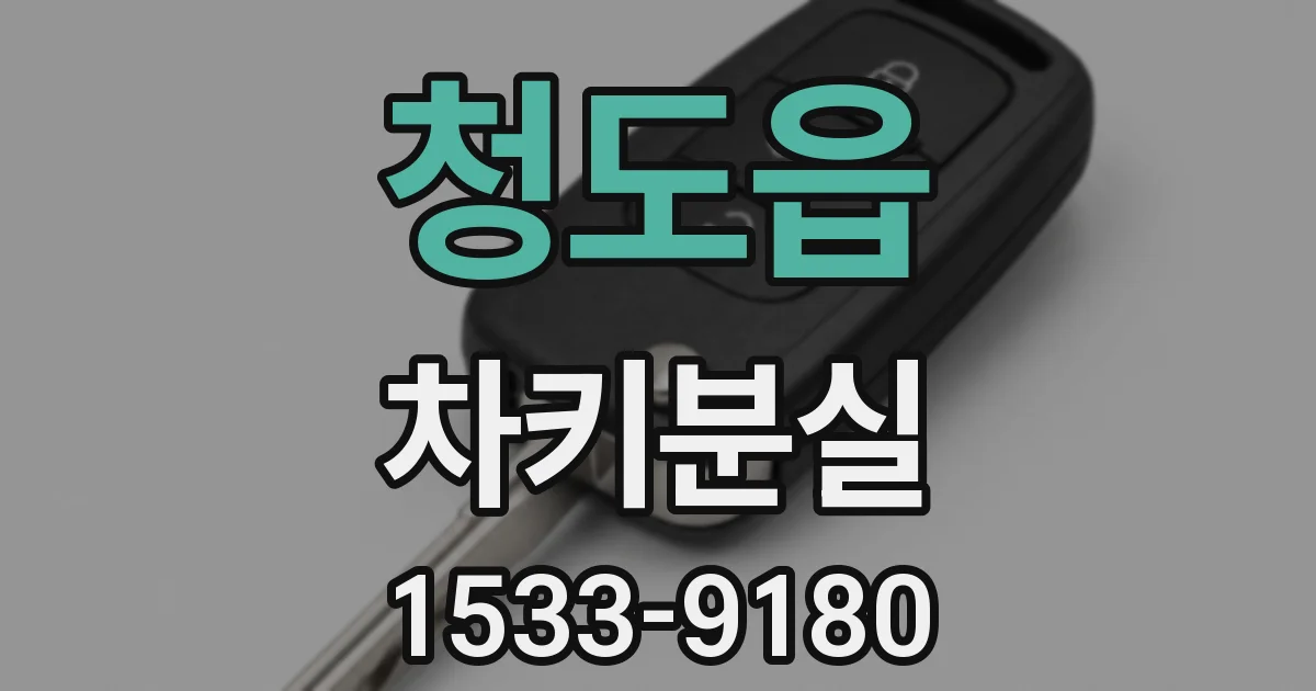 청도읍 차키분실