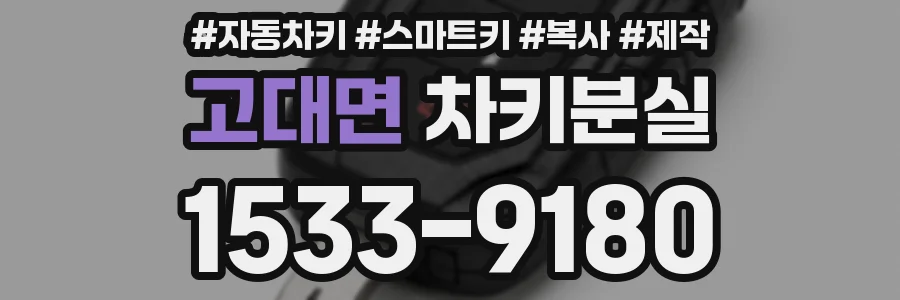 고대면 차키분실