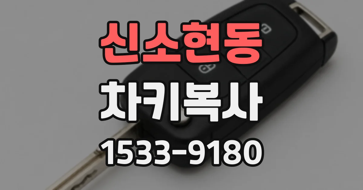 신소현동 차키복사