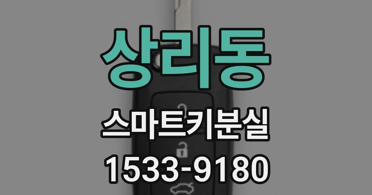 상리동 스마트키분실