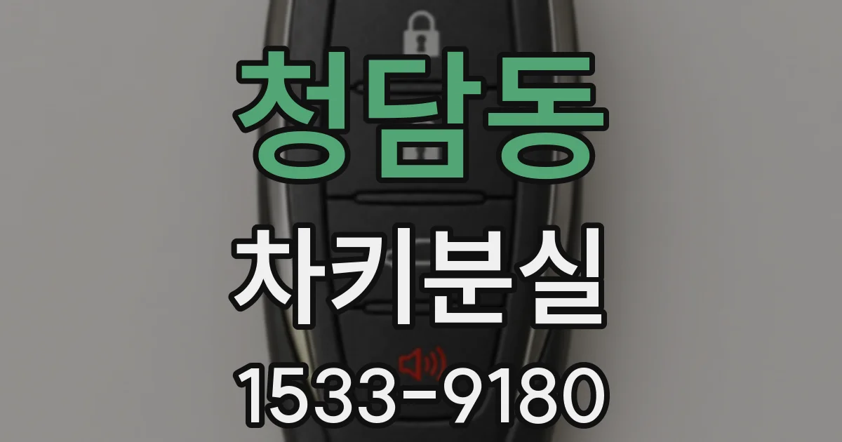 청담동 차키분실