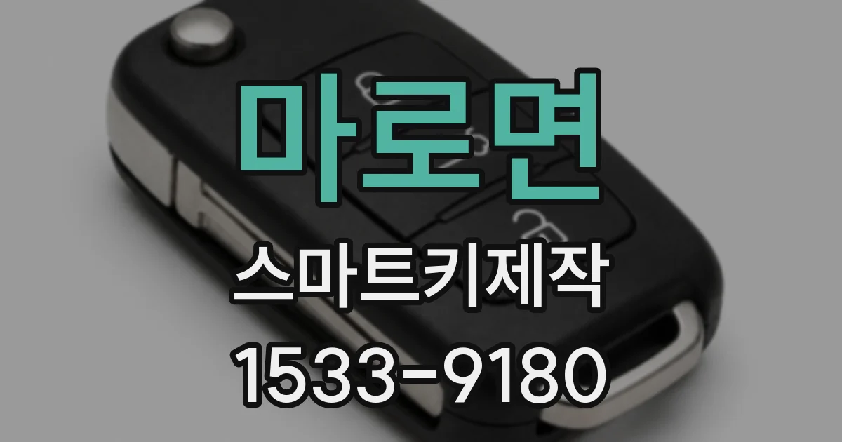 마로면 스마트키제작