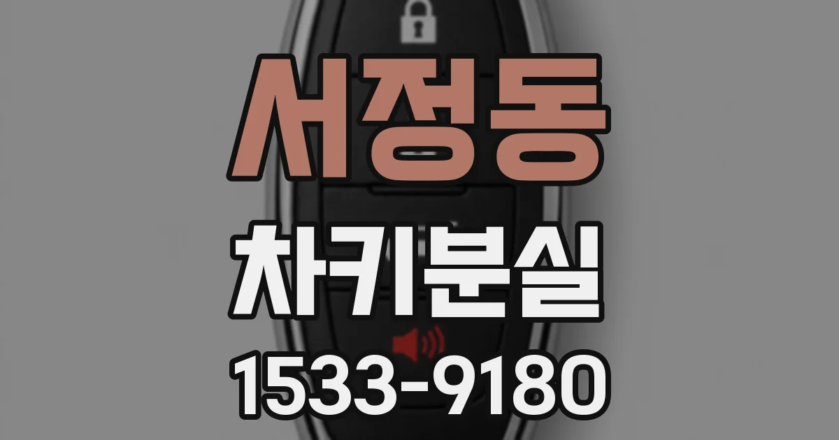 서정동 차키분실