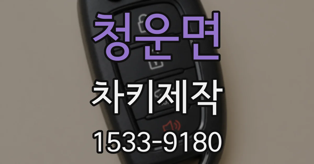 청운면 차키제작