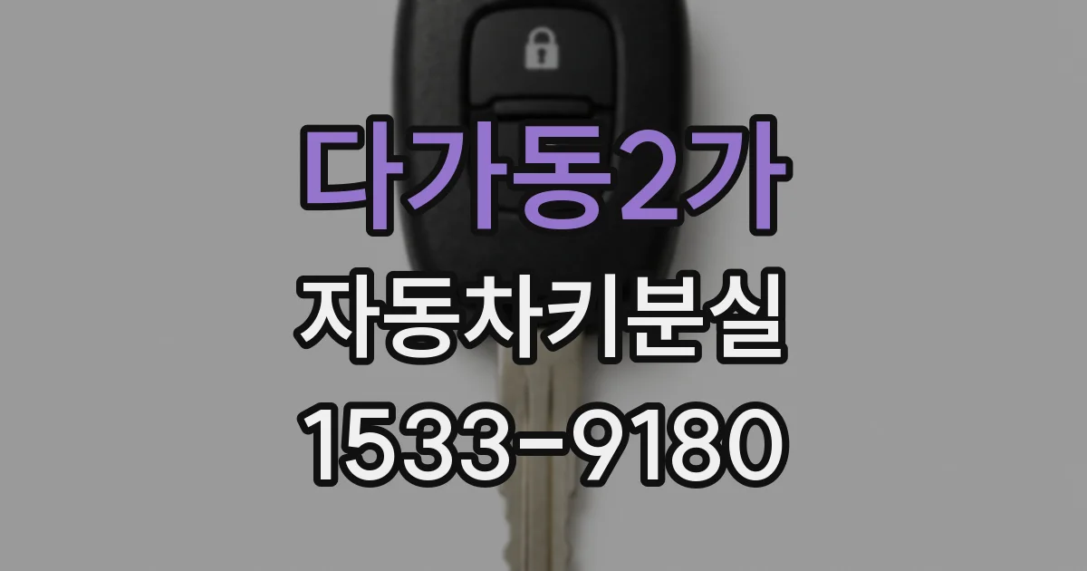 다가동2가 자동차키분실